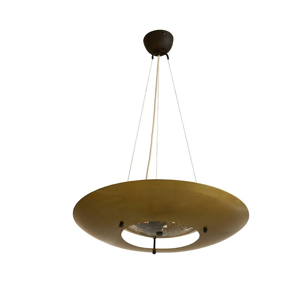 Arteriors - GDDMI01 - Une lumière Suspendu - Chene - Laiton antique/Transparent