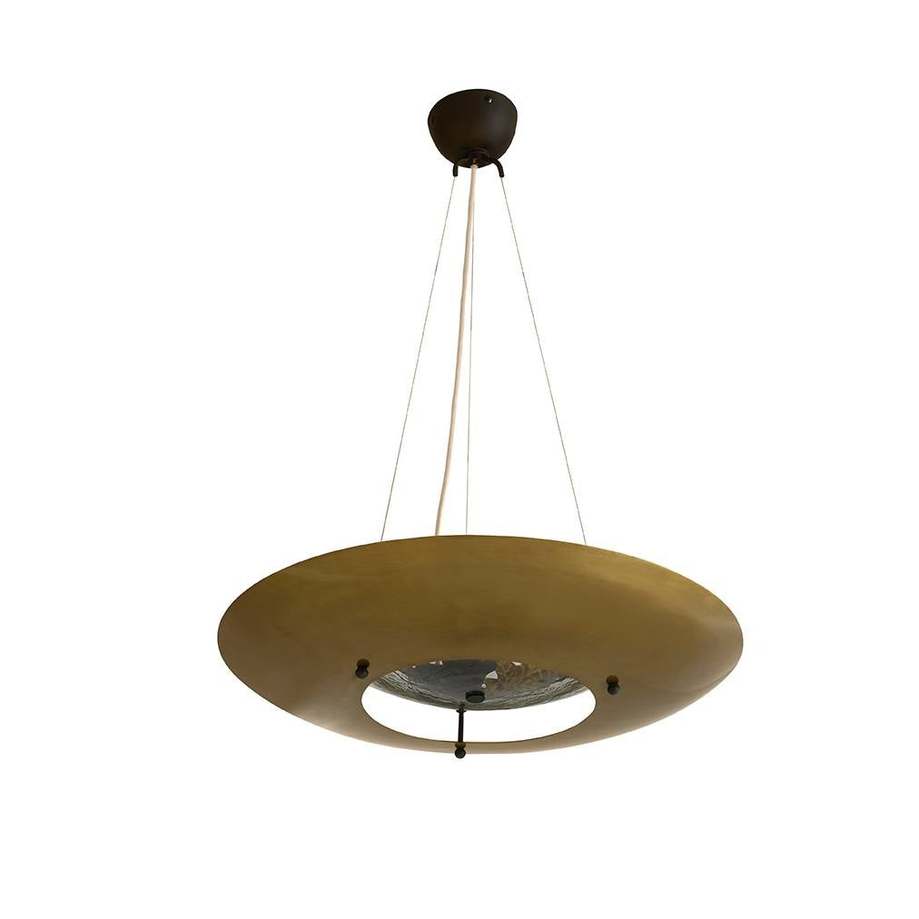Arteriors - GDDMI01 - Une lumière Suspendu - Chene - Laiton antique/Transparent