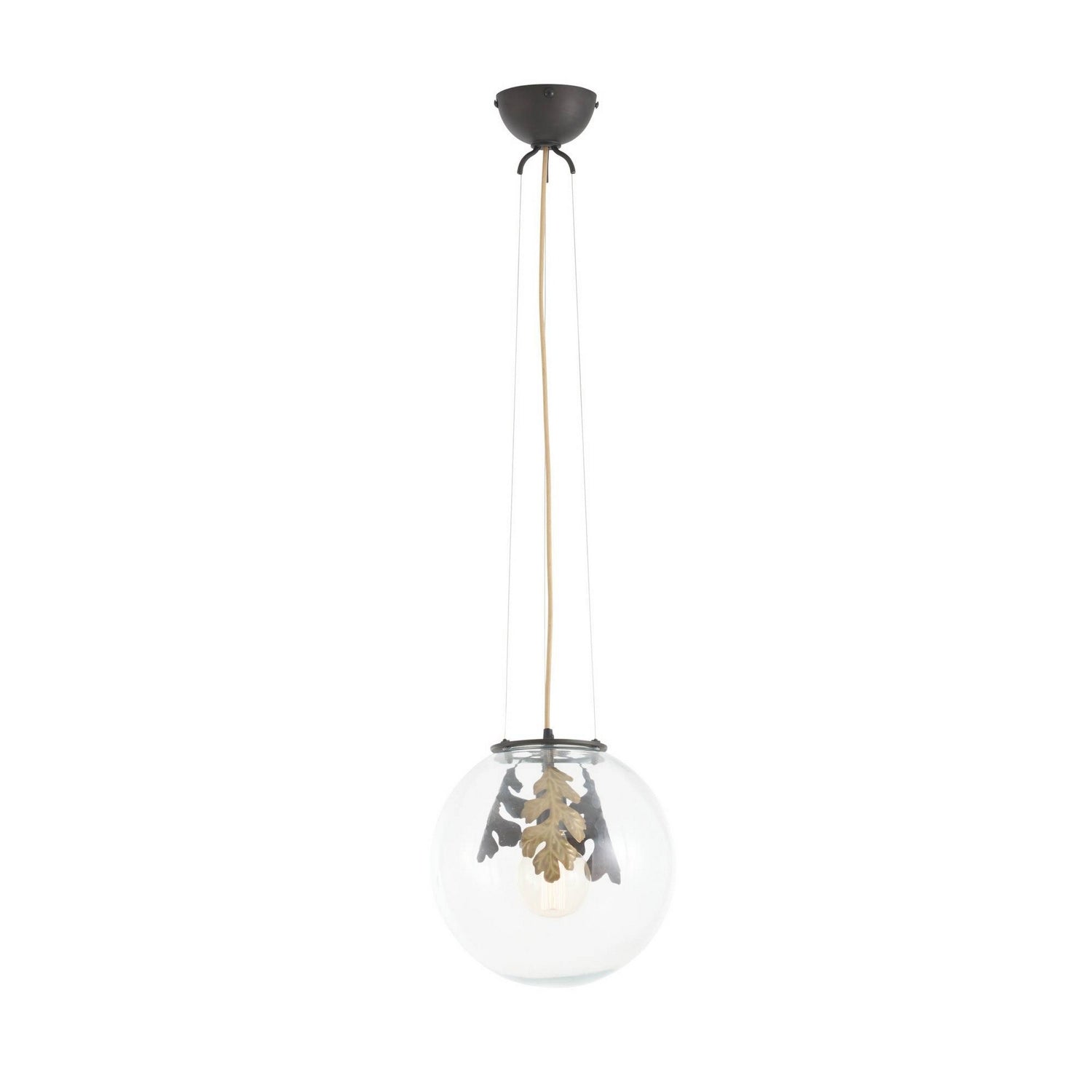 Arteriors - GDDPI04 - Une lumière Suspension - Chene - Bronze/Transparent