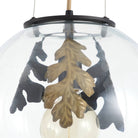 Arteriors - GDDPI04 - Une lumière Suspension - Chene - Bronze/Transparent