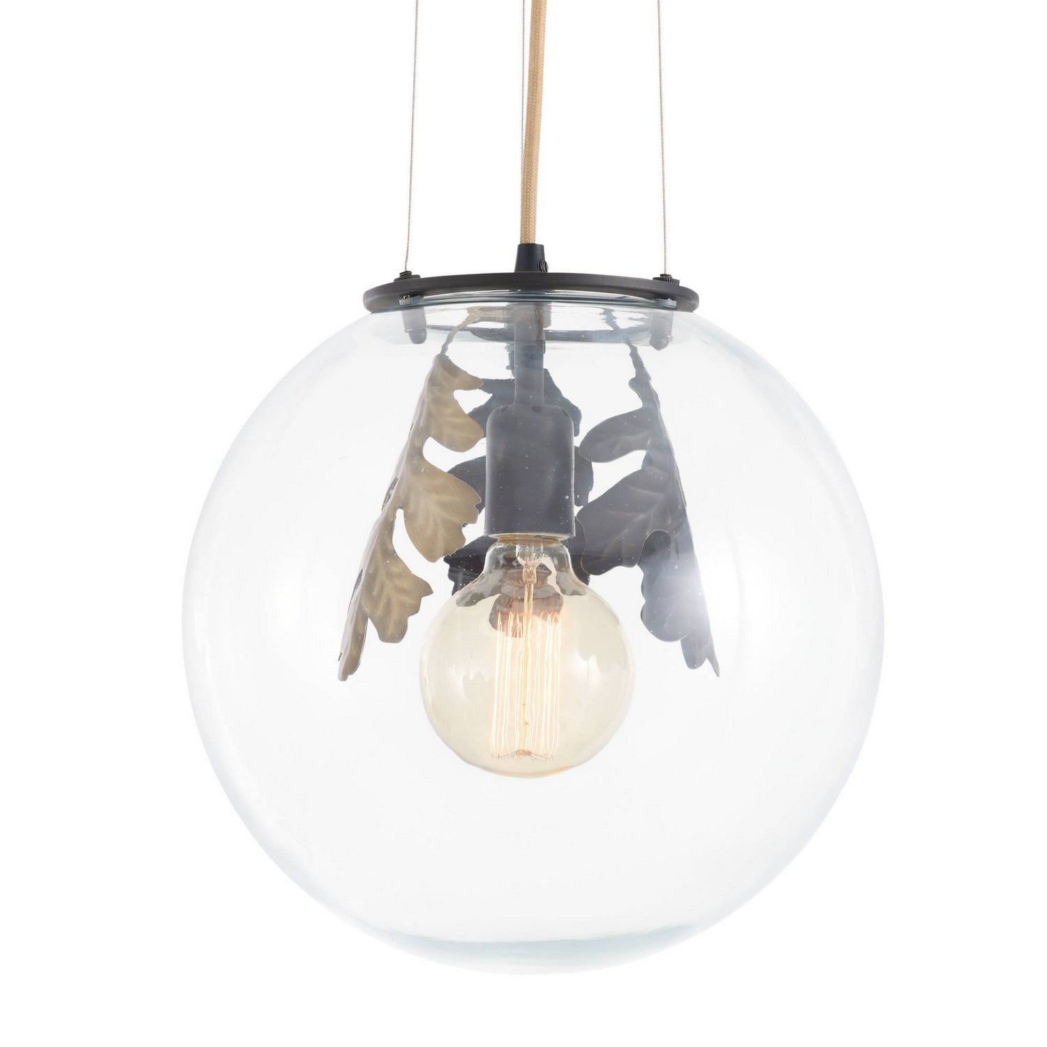 Arteriors - GDDPI04 - Une lumière Suspension - Chene - Bronze/Transparent