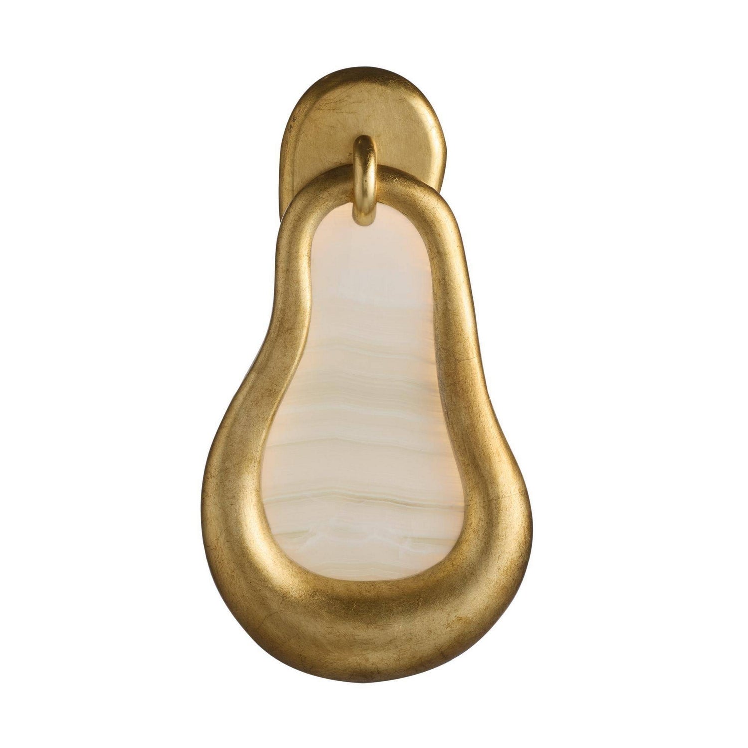 Arteriors - GDDWC04 - LED Wall Sconce - Elsa - White/Antiqued Gold Leaf