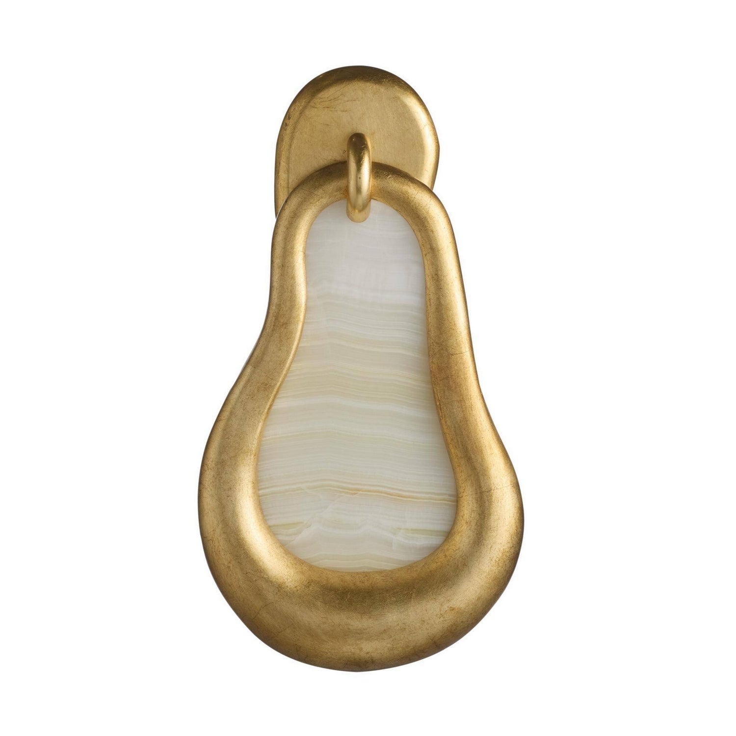 Arteriors - GDDWC04 - LED Wall Sconce - Elsa - White/Antiqued Gold Leaf