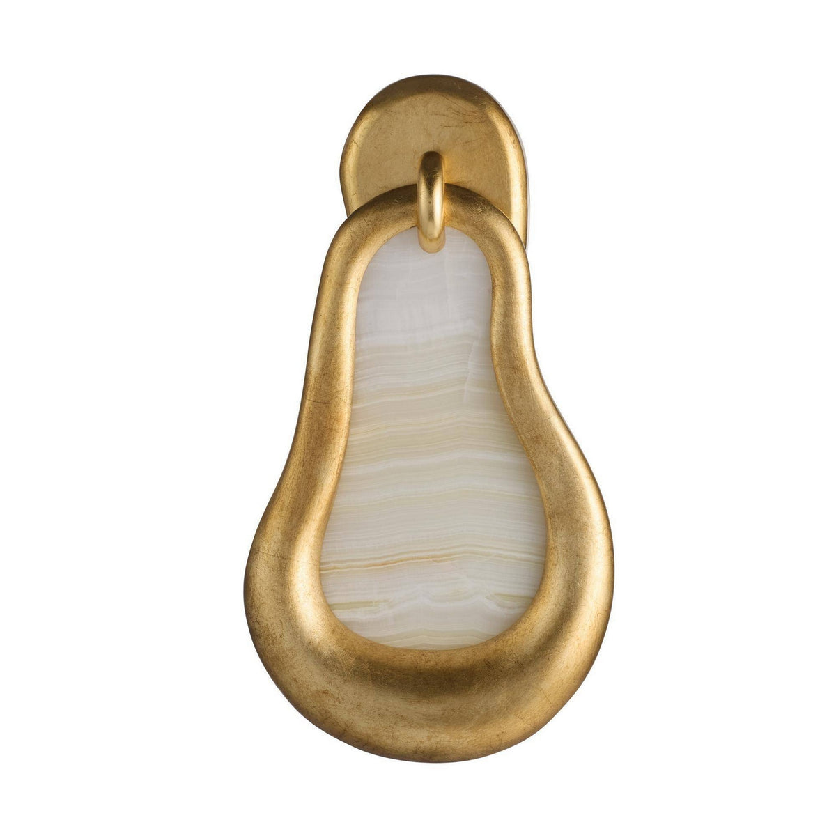 Arteriors - GDDWC05 - LED Wall Sconce - Elsa - White/Antiqued Gold Leaf