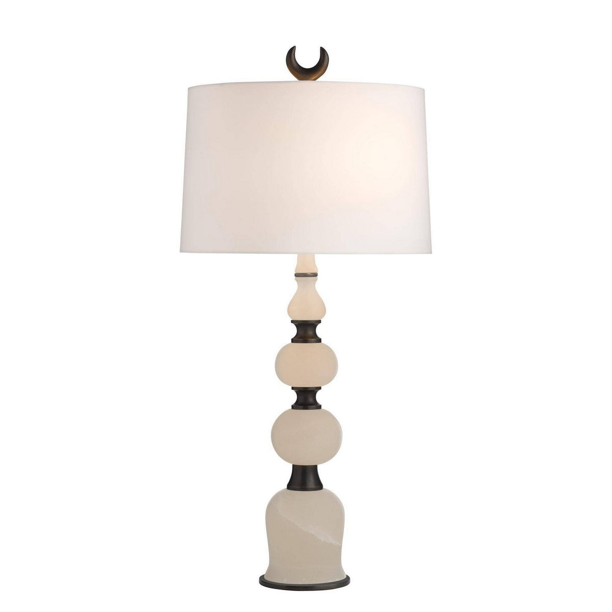 Arteriors - GDPTC02-829 - Deux lumières Lampe de table - Minaret - Bronze blanc/anglais