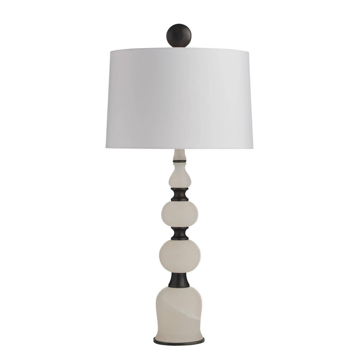 Arteriors - GDPTC02-829 - Deux lumières Lampe de table - Minaret - Bronze blanc/anglais