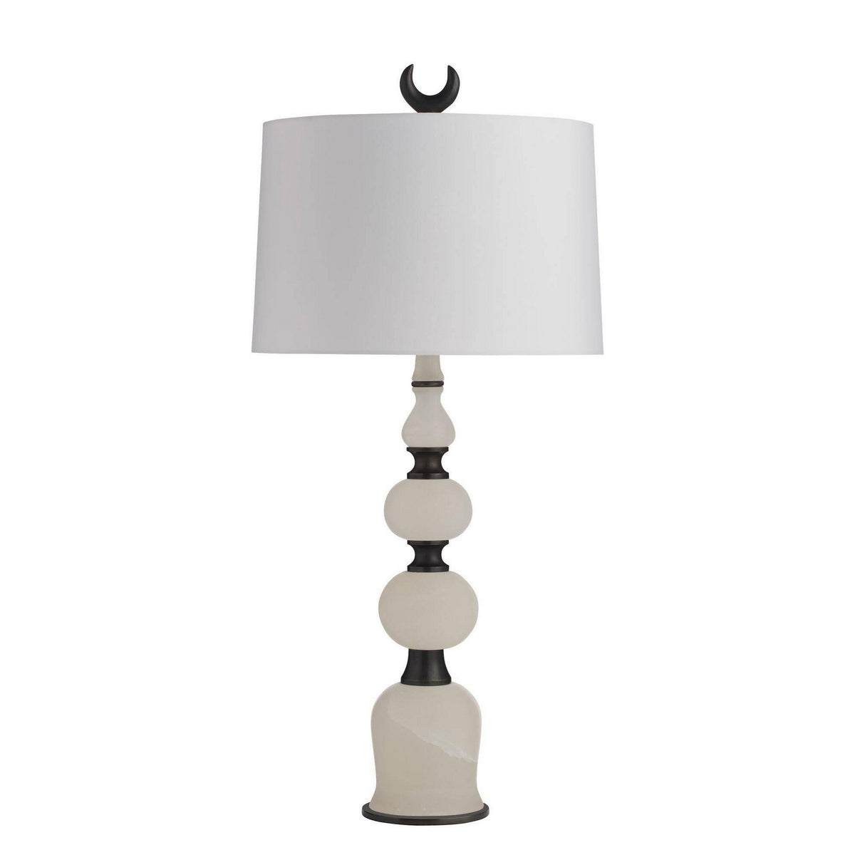 Arteriors - GDPTC02-829 - Deux lumières Lampe de table - Minaret - Bronze blanc/anglais