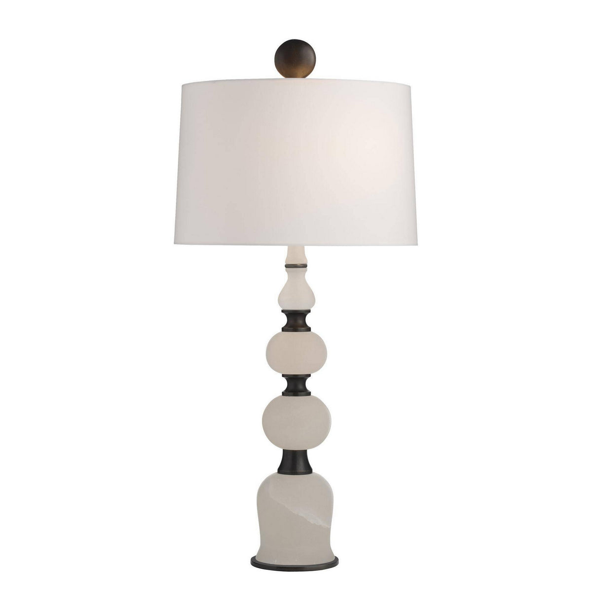 Arteriors - GDPTC02-829 - Deux lumières Lampe de table - Minaret - Bronze blanc/anglais