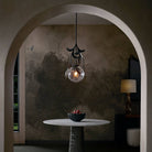 Arteriors - GDDPI02 - Une lumière Suspension Feu follet - Bronze/Transparent