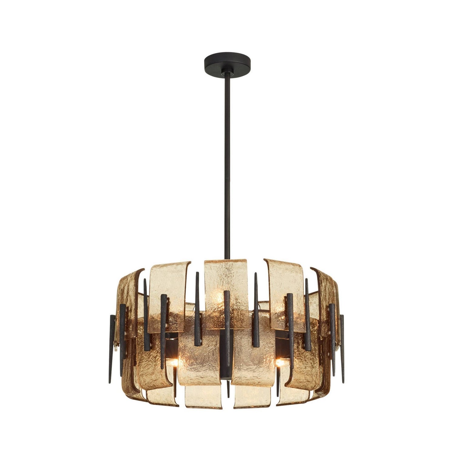 Arteriors - DSI15 - Six Light Chandelier - Lumora - Smoke/Blackened Iron