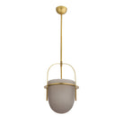 Arteriors - DPC37 - One Light Pendant - Kathleen - Frosted Smoke/Antique Brass
