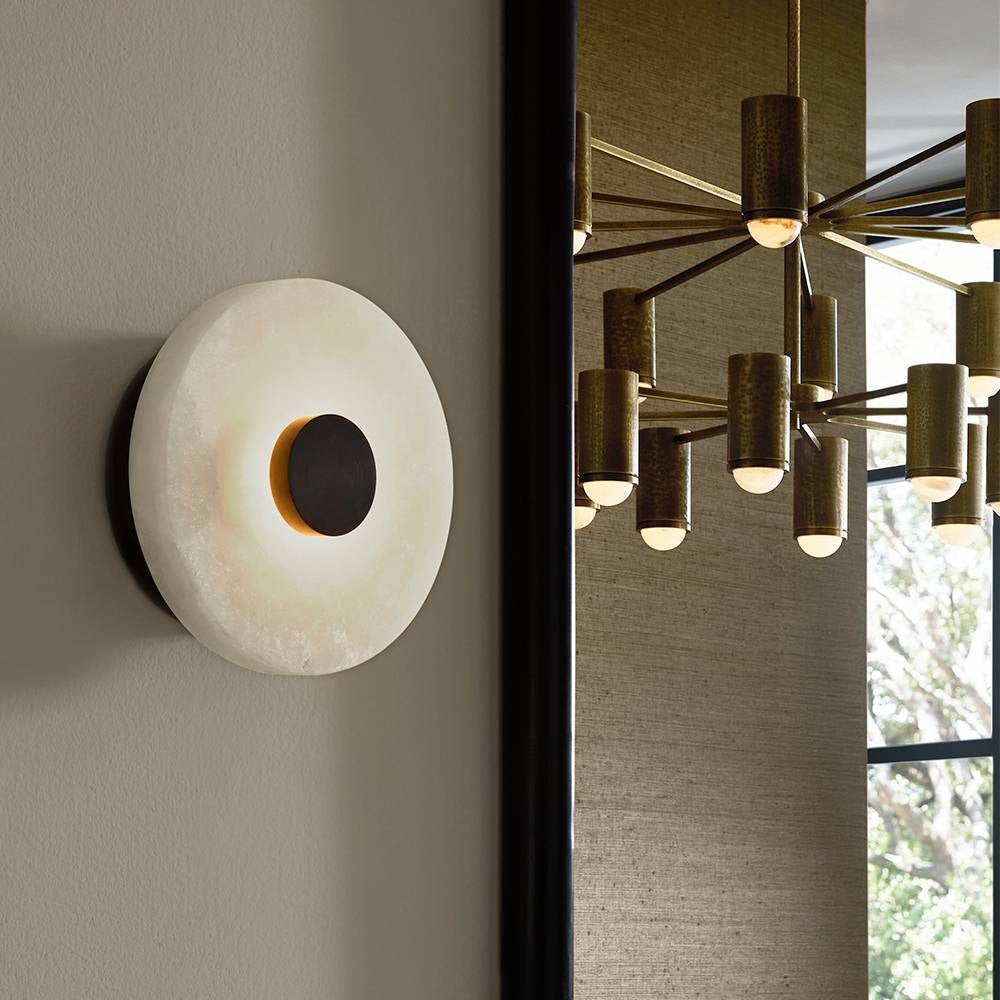 Arteriors - DFC27 - LED Flush Mount - Moers - White/Antique Brass
