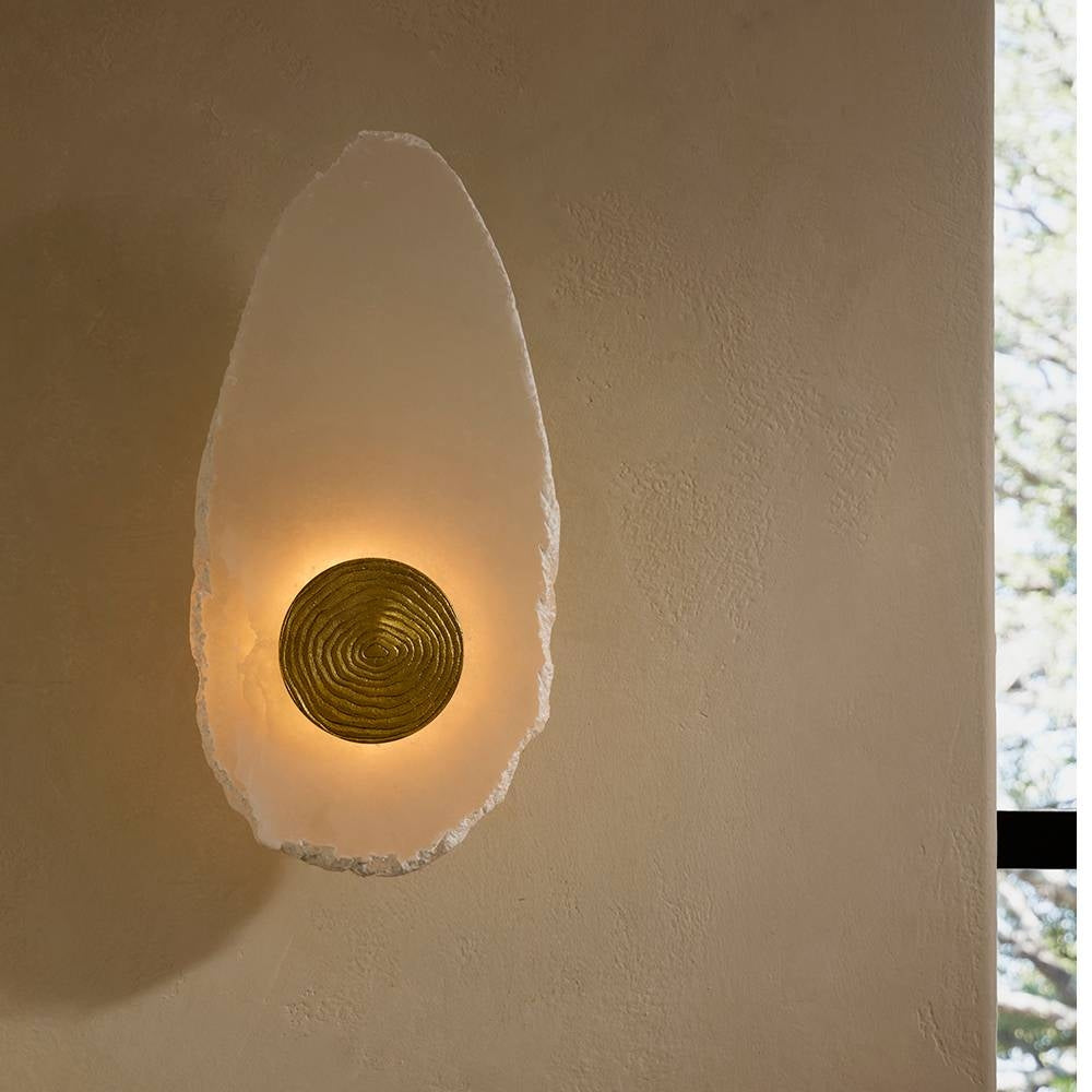 Arteriors - DWC99 - LED Murale - Ravelle - Blanc/Laiton antique