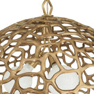 Arteriors - DMI35 - Trois lumières Suspension - Lotus - Laiton antique/Laiton antique