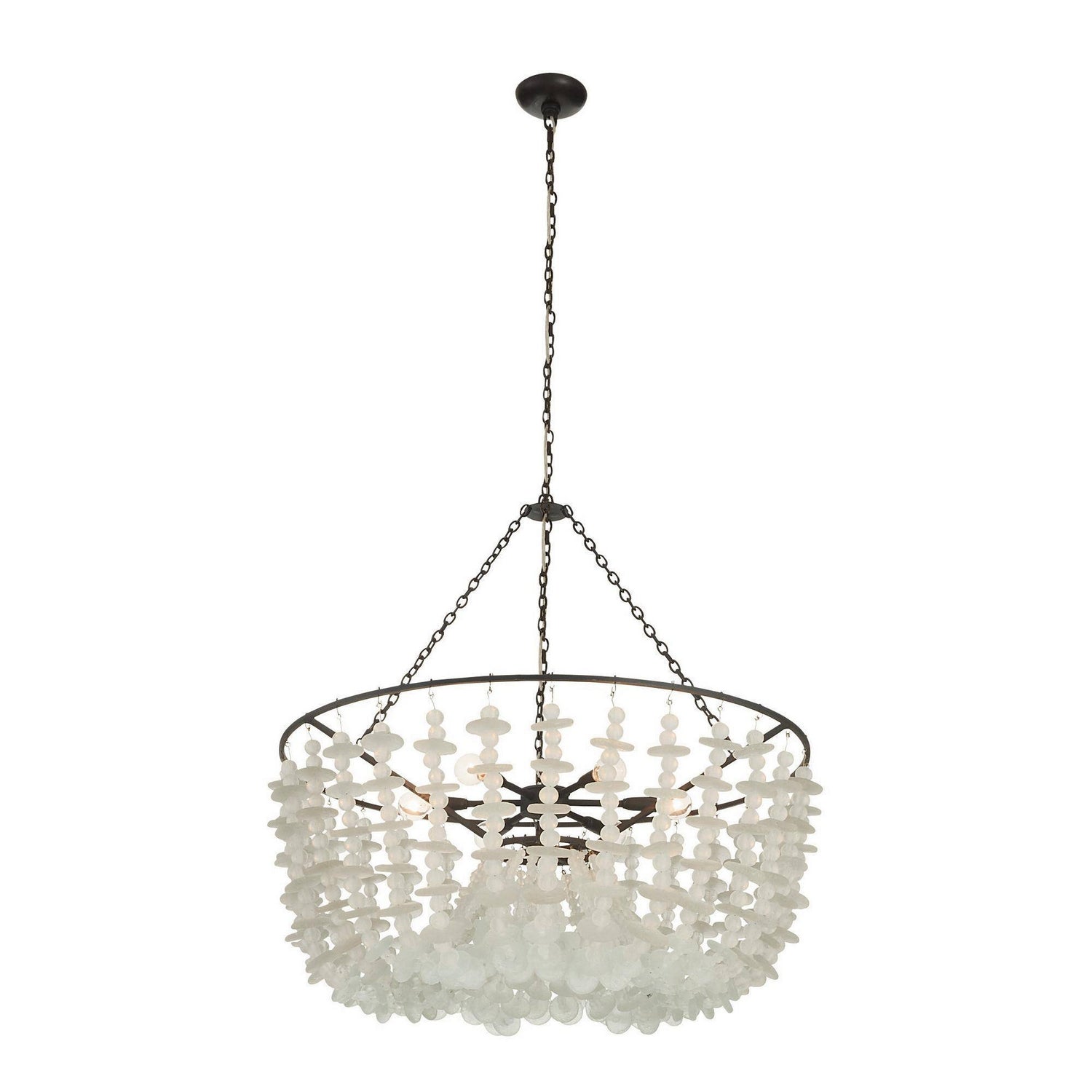 Arteriors - DMI33 - Six Light Chandelier - Cyprus - Organic Frosted/Bronze