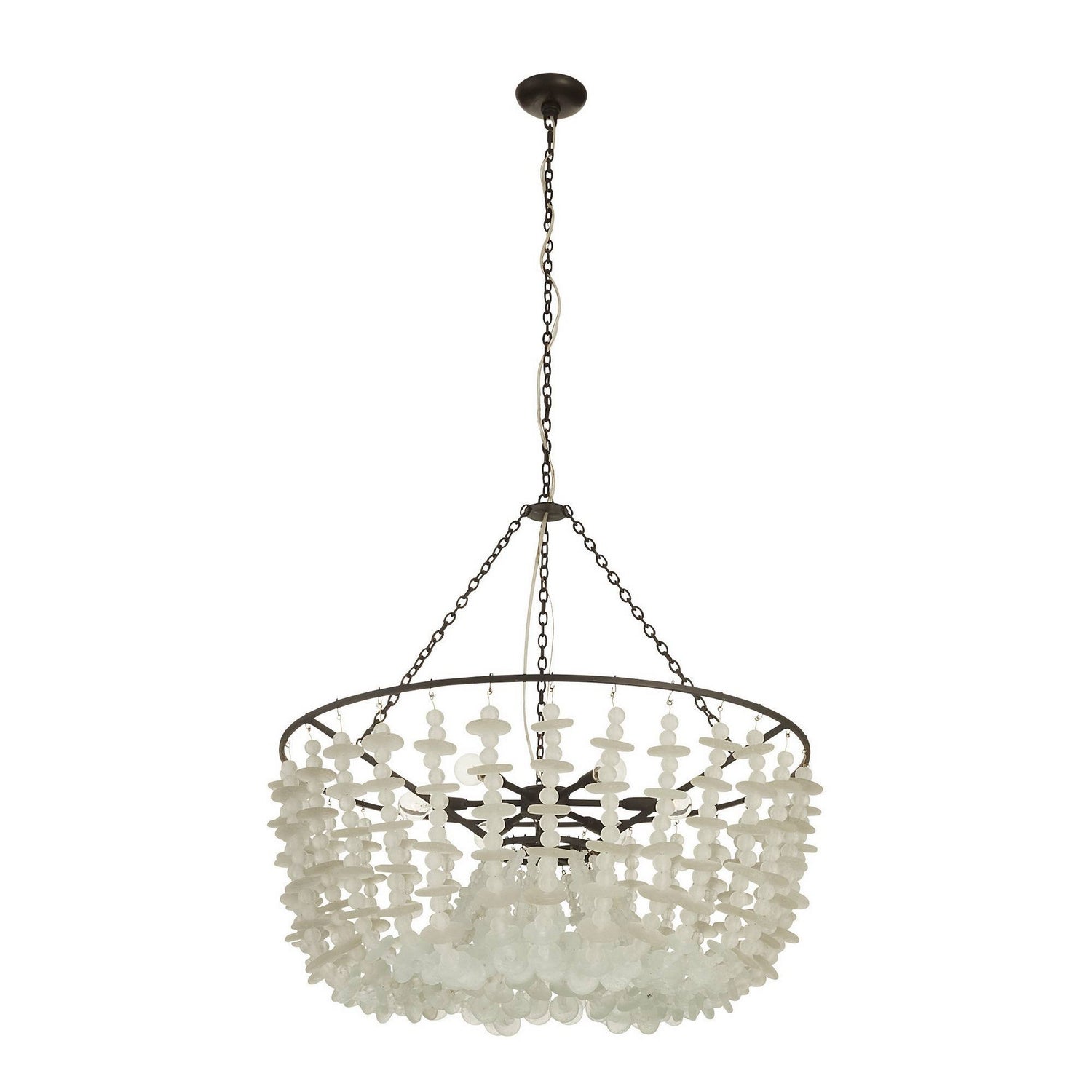 Arteriors - DMI33 - Six Light Chandelier - Cyprus - Organic Frosted/Bronze