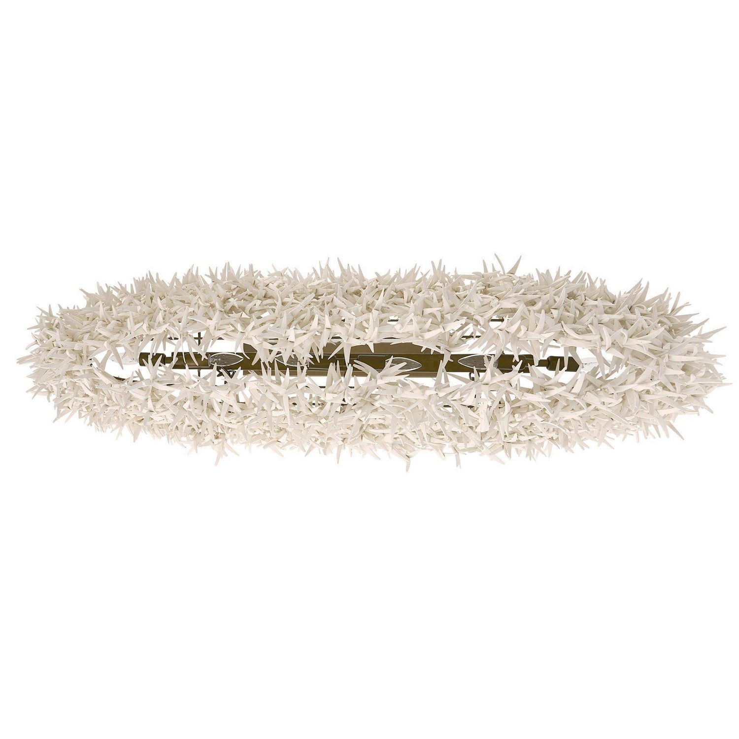 Arteriors - DLS17 - Six Light Linear Chandelier - Cabo - Ivory/Antique Brass