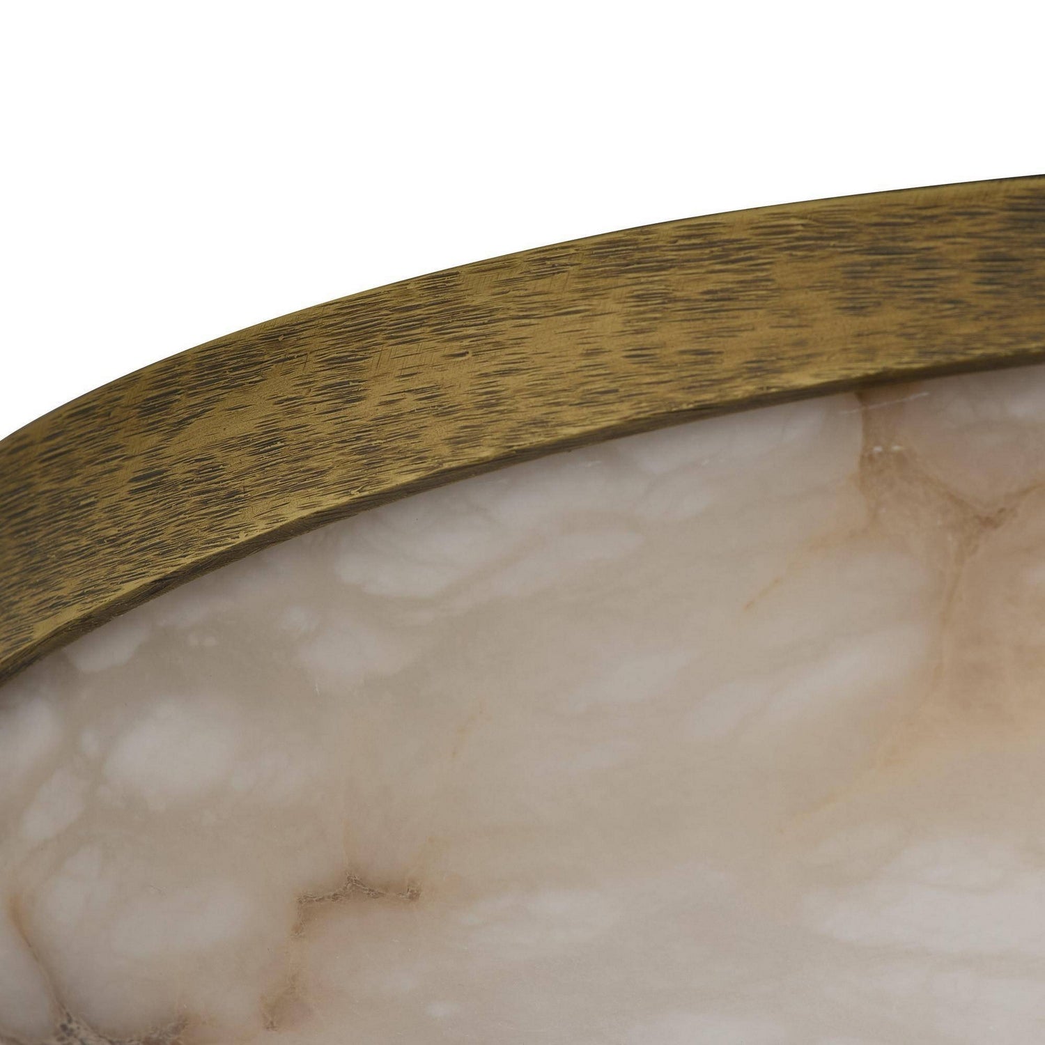 Arteriors - DFC33 - LED Plafonnier - Elara - Blanc/Laiton antique