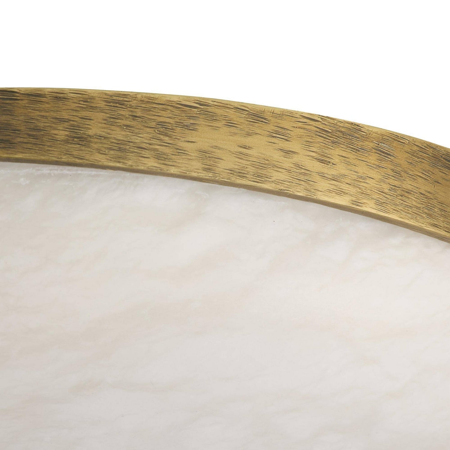 Arteriors - DFC33 - LED Plafonnier - Elara - Blanc/Laiton antique