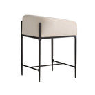 Arteriors - FSI32 - Counter Stool - Osbourne - Oxford White/Blackened Iron