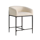 Arteriors - FSI32 - Counter Stool - Osbourne - Oxford White/Blackened Iron