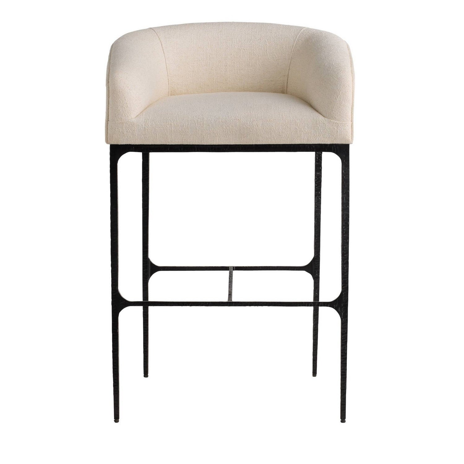 Arteriors - FSI30 - Bar Stool - Osbourne - Oxford White/Blackened Iron
