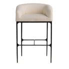 Arteriors - FSI30 - Bar Stool - Osbourne - Oxford White/Blackened Iron