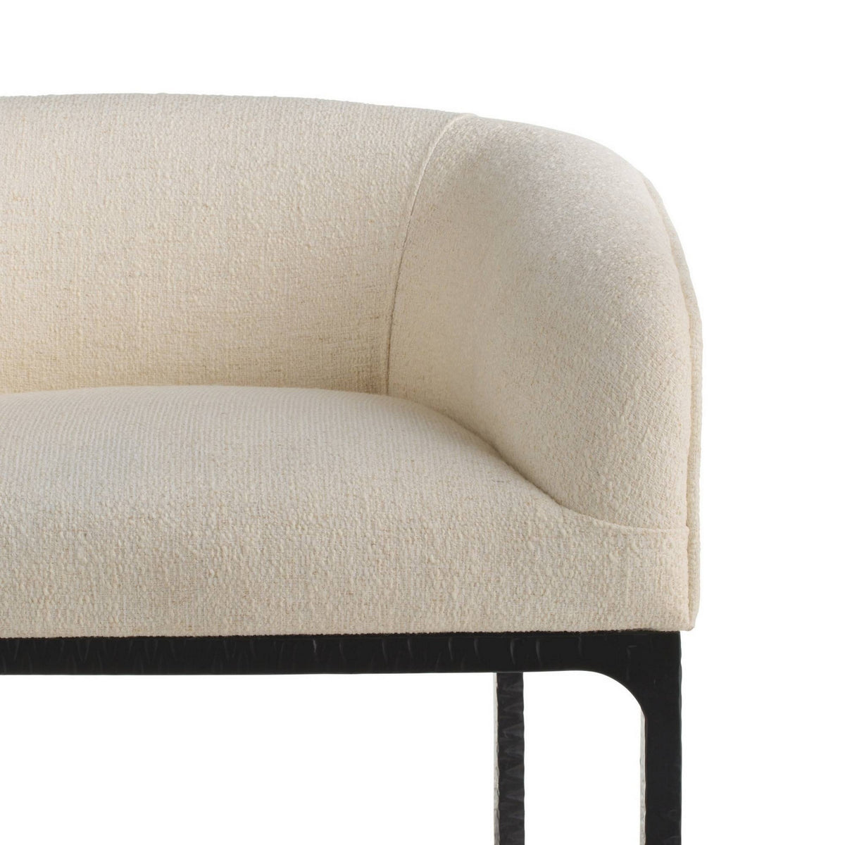 Arteriors - FSI30 - Bar Stool - Osbourne - Oxford White/Blackened Iron