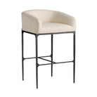 Arteriors - FSI30 - Bar Stool - Osbourne - Oxford White/Blackened Iron