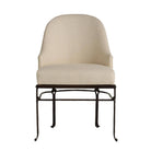 Arteriors - FRI42 - Dining Chair - Carrick - Oxford White/Blackened Iron