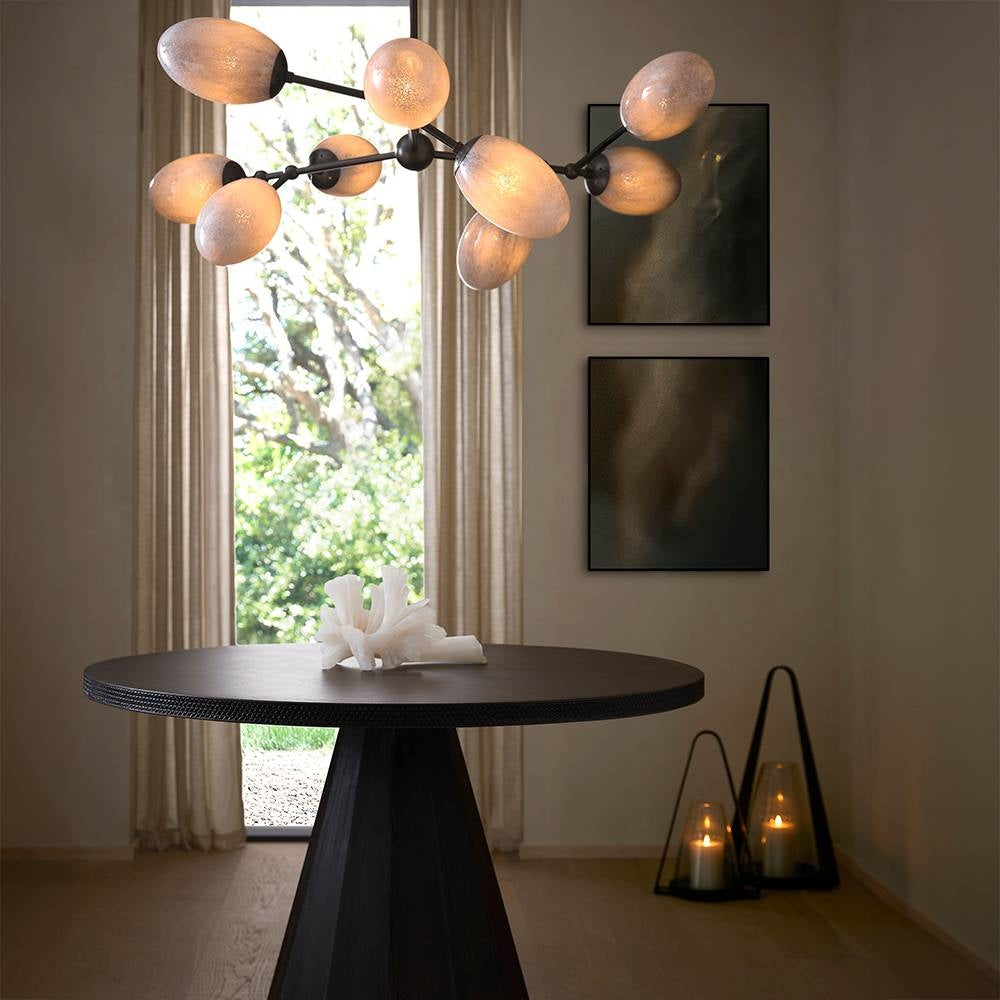 Arteriors - DLC48 - Neuf Lumières Suspendu - Céleste - Tourbillon Glacier/Bronze Anglais