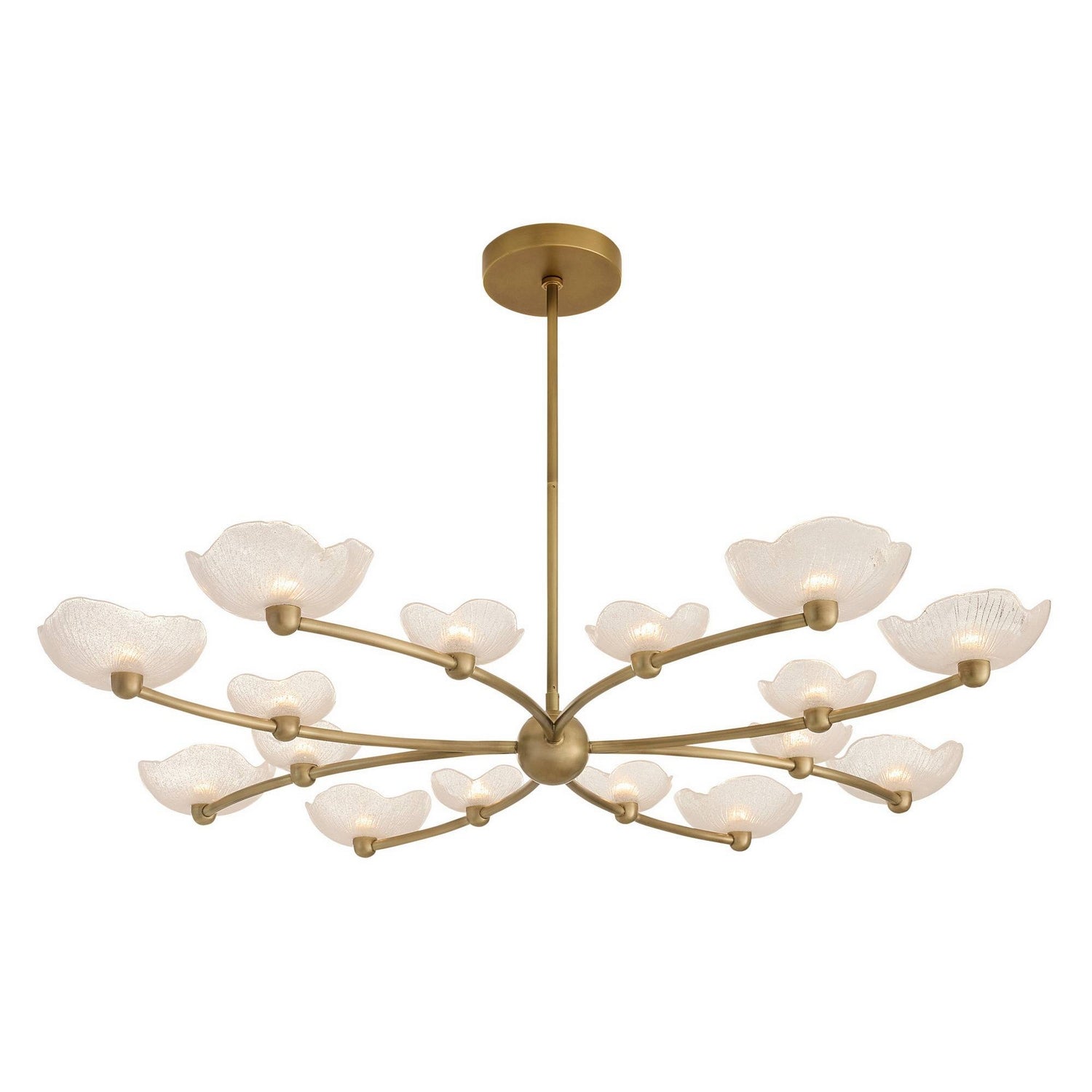 Arteriors - DLC51 - LED Chandelier - Fleurana - Frosted/Antique Brass