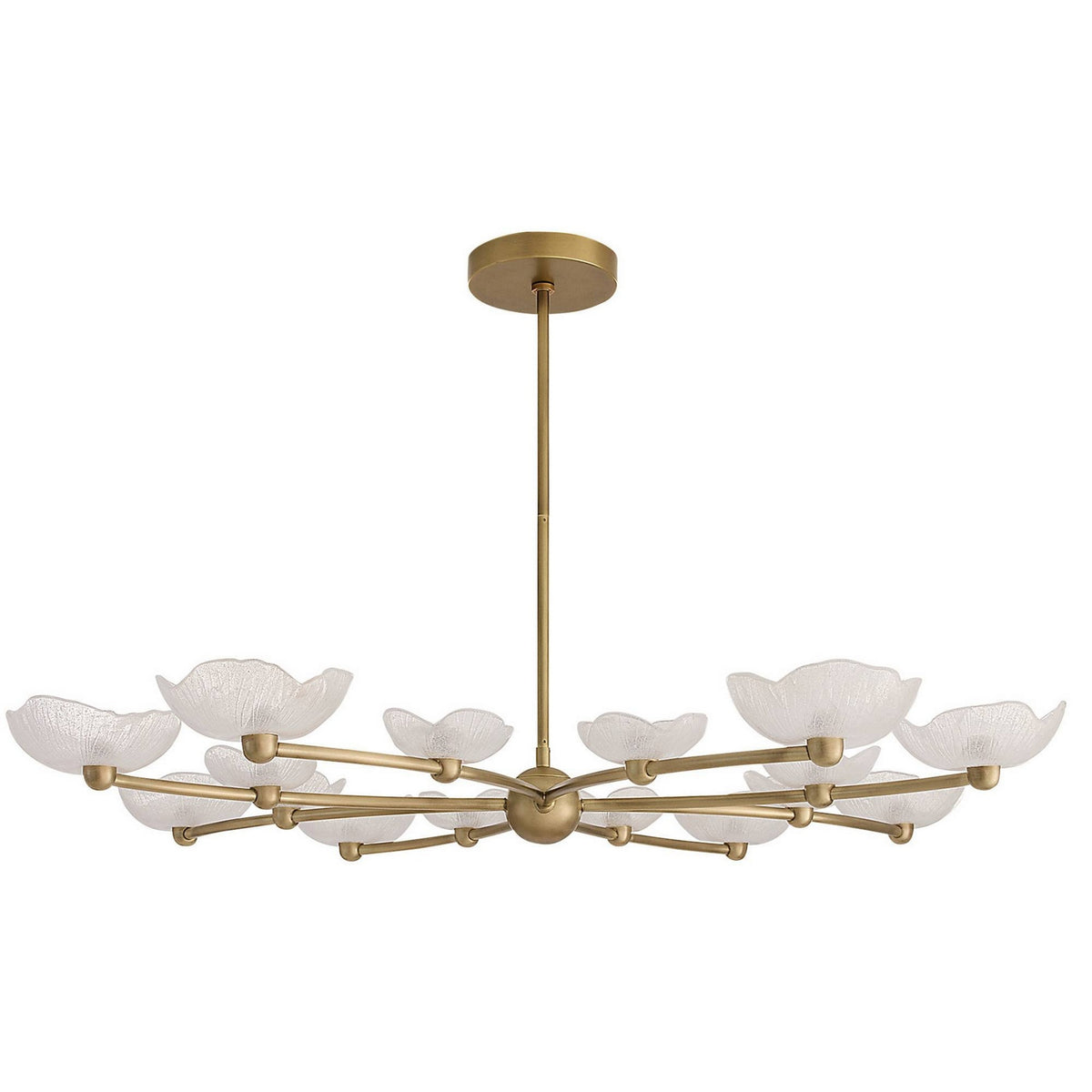 Arteriors - DLC51 - LED Suspendu - Fleurana - Givré/Laiton Antique
