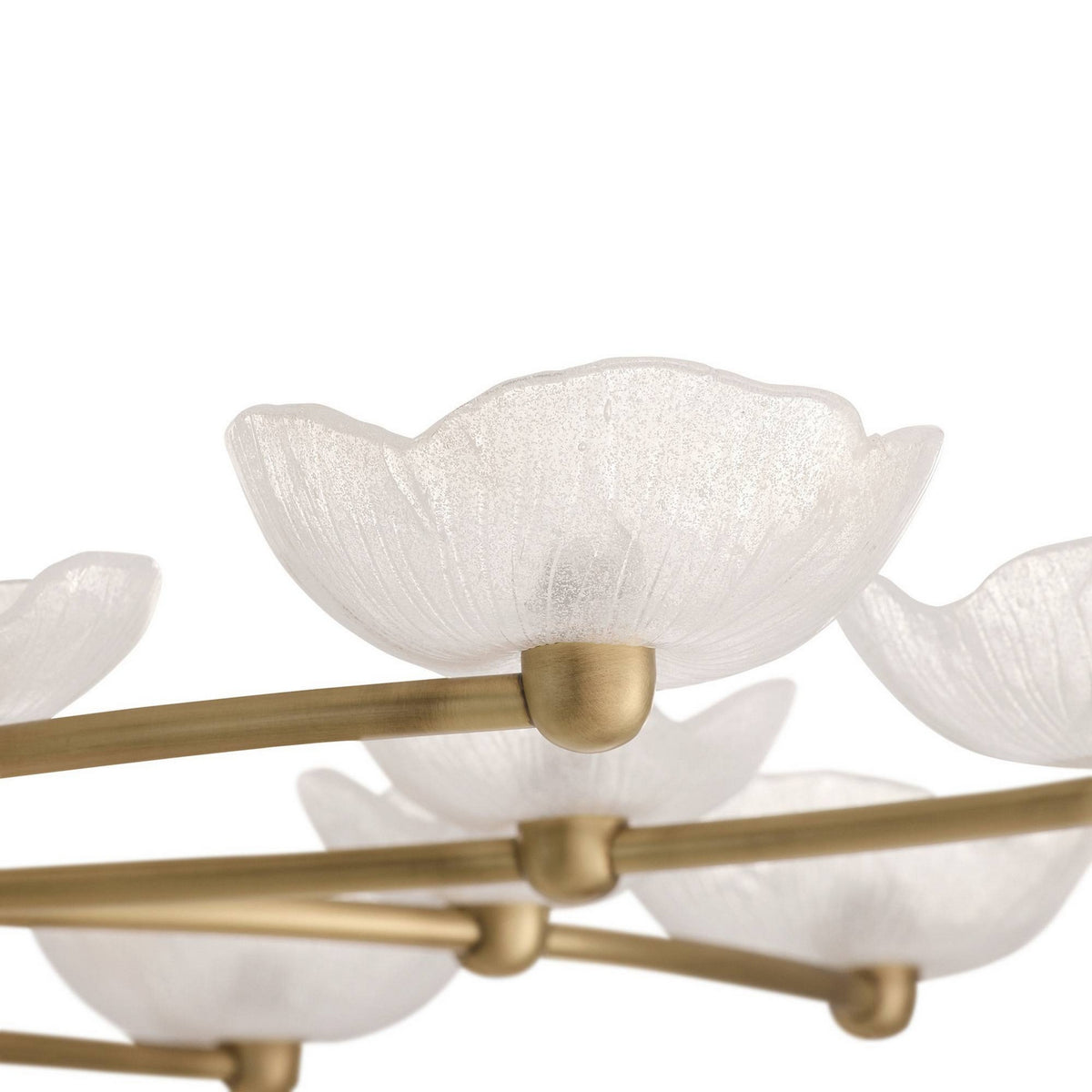 Arteriors - DLC51 - LED Suspendu - Fleurana - Givré/Laiton Antique
