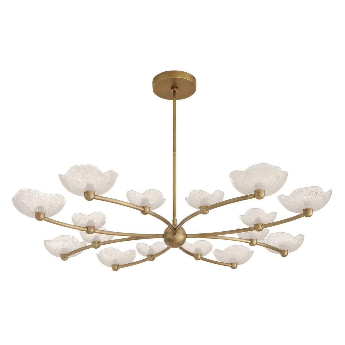 Arteriors - DLC51 - LED Suspendu - Fleurana - Givré/Laiton Antique