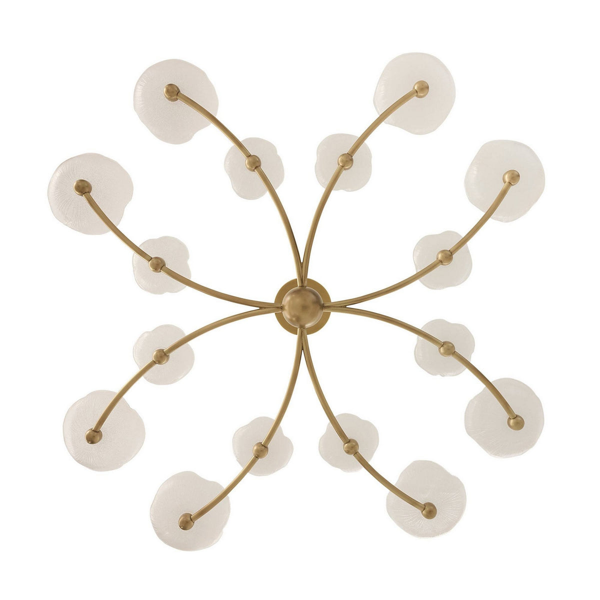 Arteriors - DLC51 - LED Suspendu - Fleurana - Givré/Laiton Antique