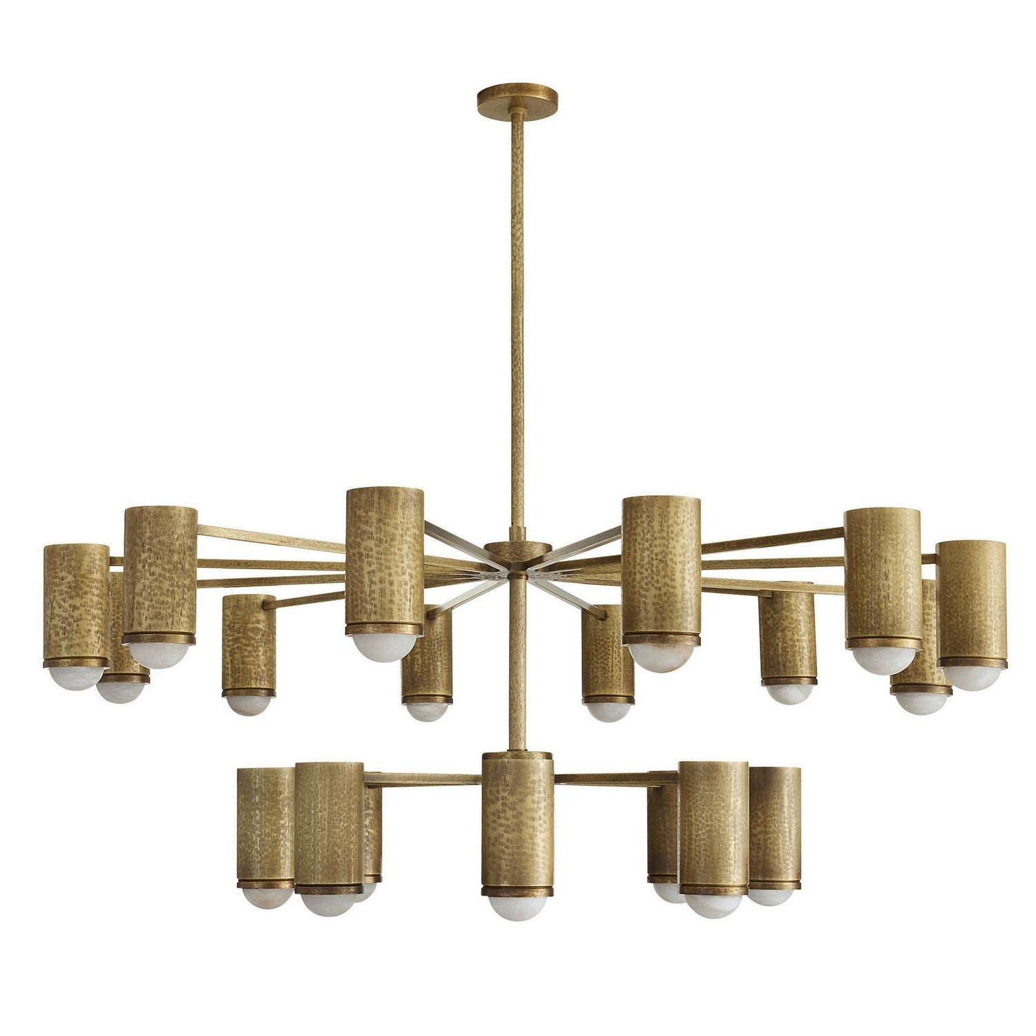 Arteriors - DLC55 - 20 Lumière Suspendu - Loryn - Laiton antique/Blanc