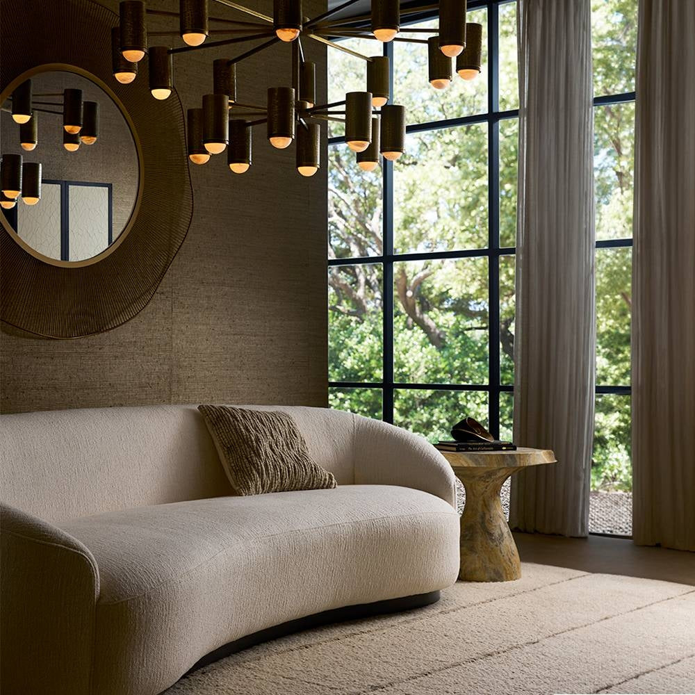 Arteriors - DLC55 - 20 Lumière Suspendu - Loryn - Laiton antique/Blanc