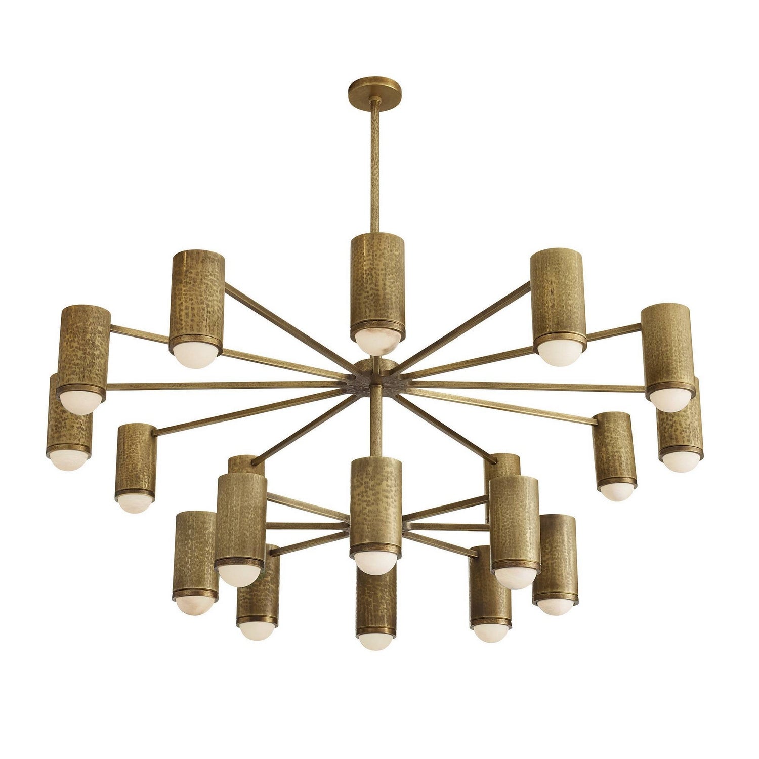 Arteriors - DLC55 - 20 Lumière Suspendu - Loryn - Laiton antique/Blanc