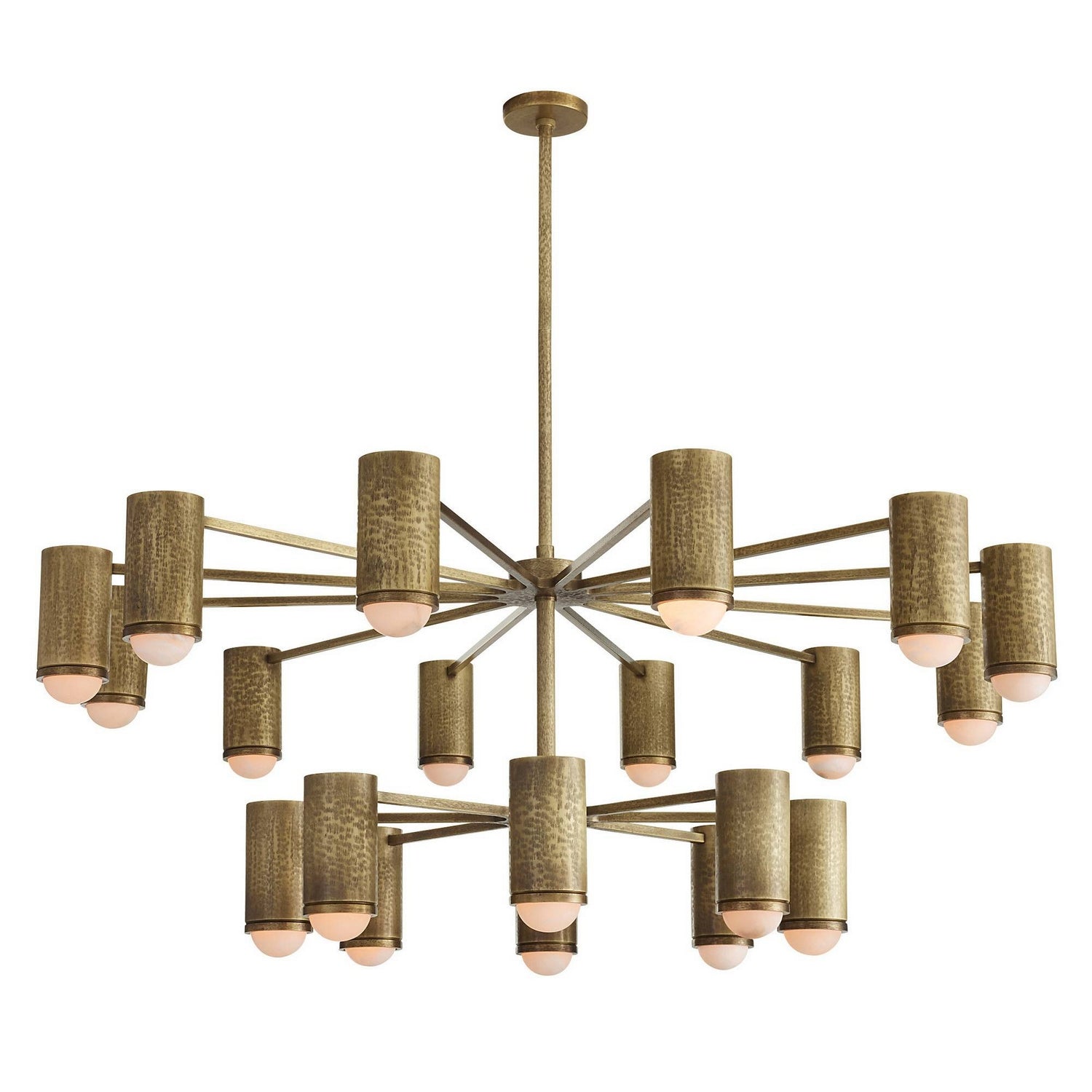 Arteriors - DLC55 - 20 Lumière Suspendu - Loryn - Laiton antique/Blanc