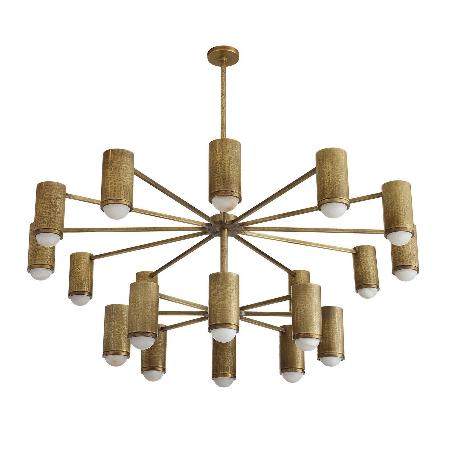 Arteriors - DLC55 - 20 Lumière Suspendu - Loryn - Laiton antique/Blanc