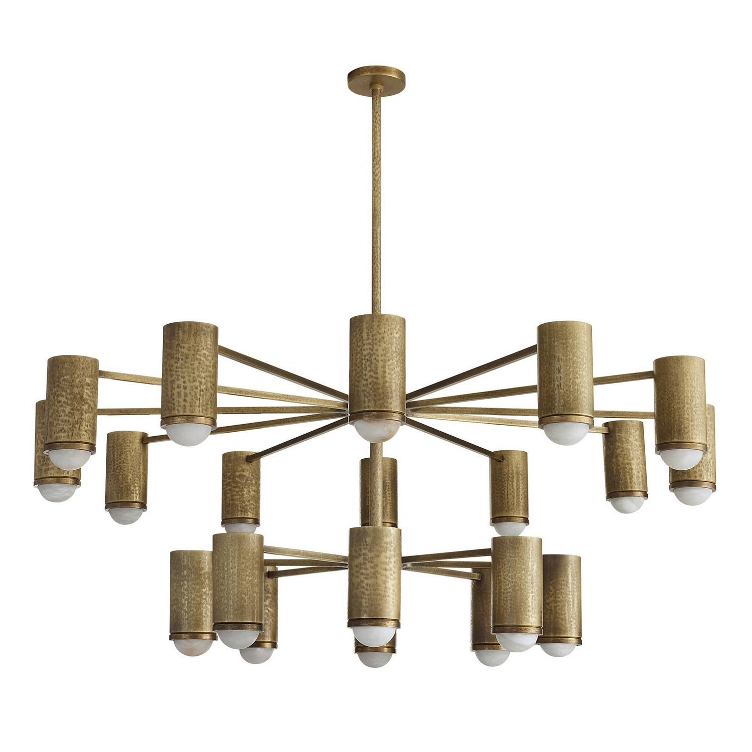 Arteriors - DLC55 - 20 Lumière Suspendu - Loryn - Laiton antique/Blanc