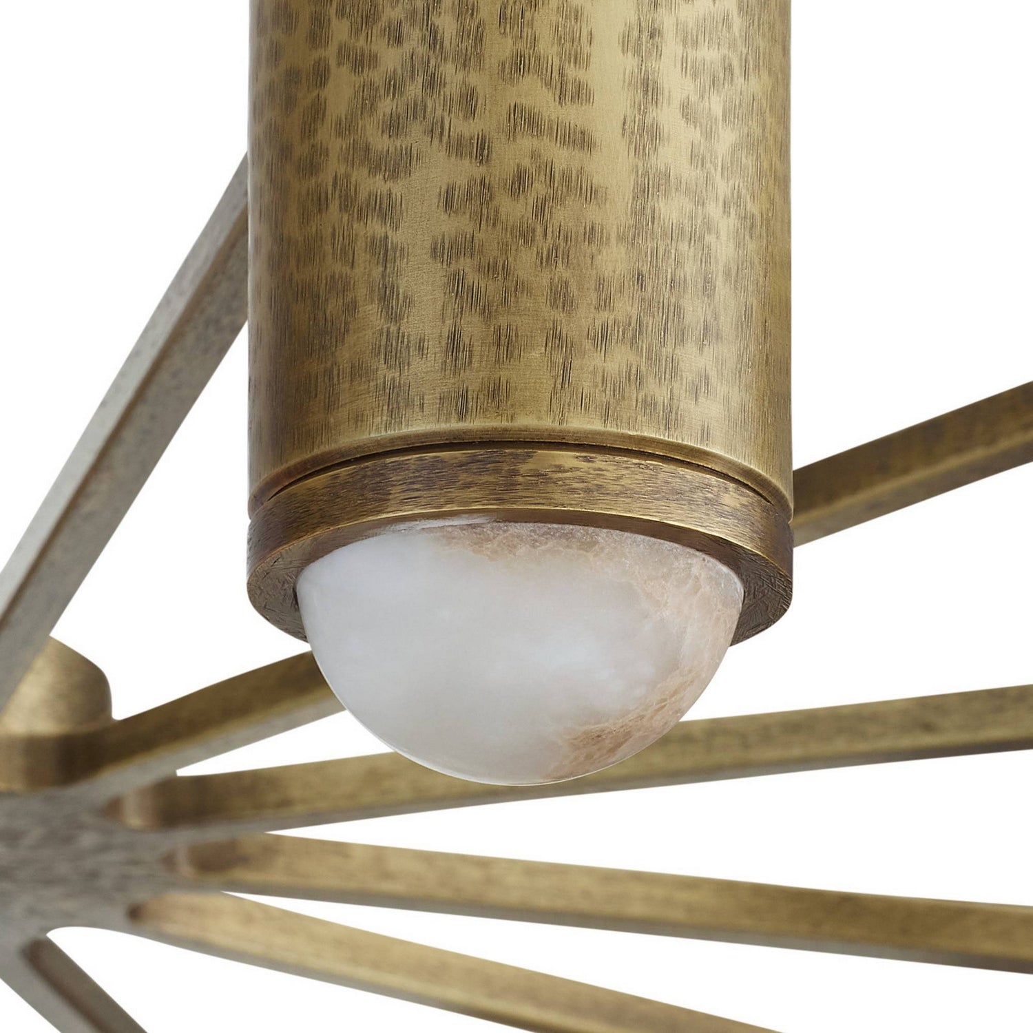 Arteriors - DLC55 - 20 Lumière Suspendu - Loryn - Laiton antique/Blanc