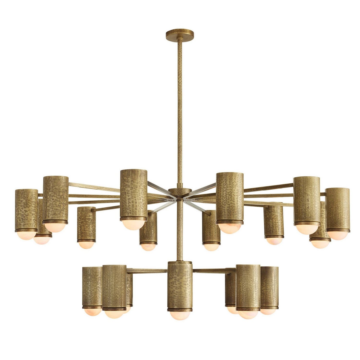 Arteriors - DLC55 - 20 Lumière Suspendu - Loryn - Laiton antique/Blanc