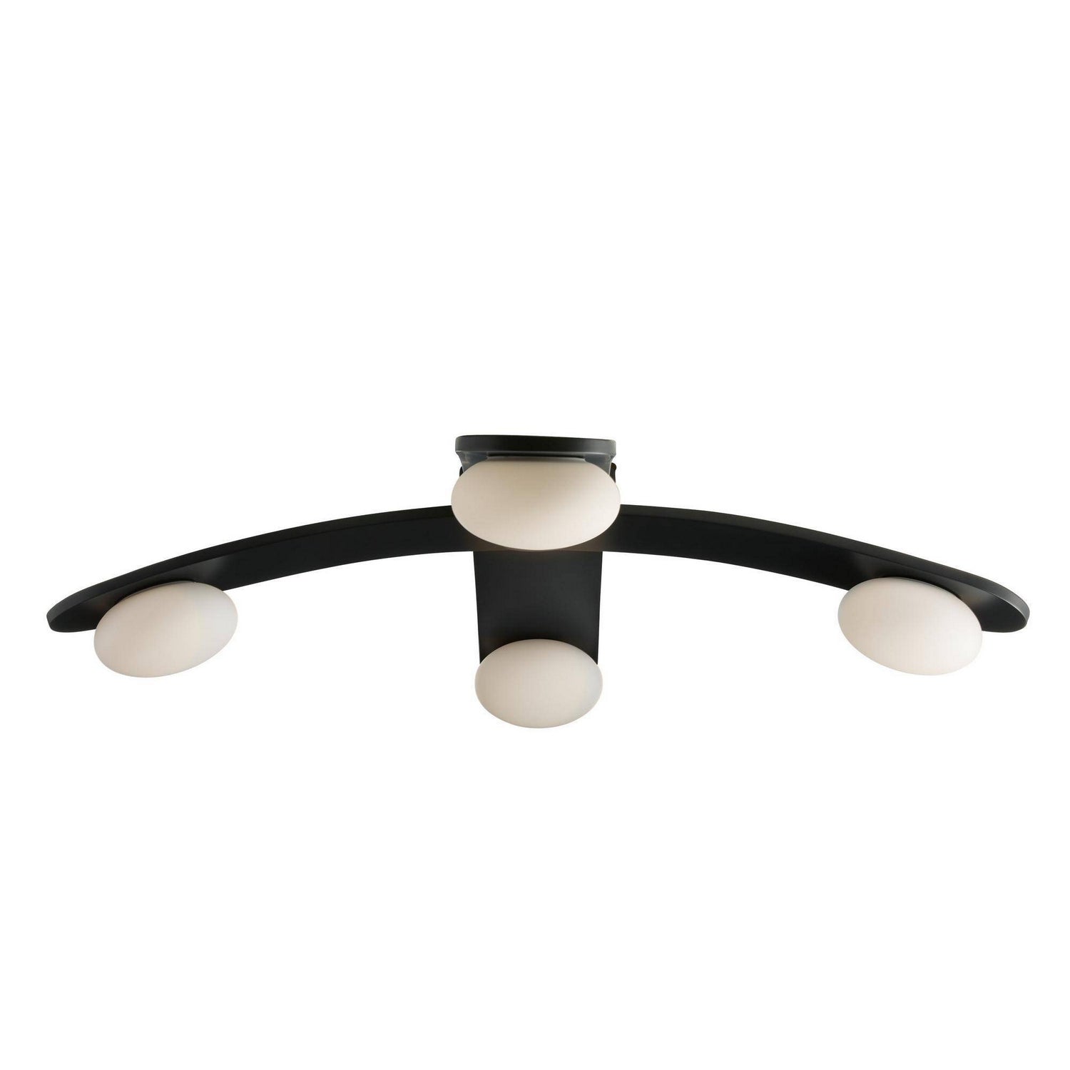 Arteriors - DFC26 - LED Flush Mount - Axia - Blackened Iron/Matte Opal