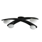 Arteriors - DFC26 - LED Flush Mount - Axia - Blackened Iron/Matte Opal