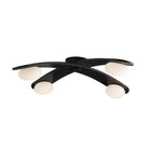 Arteriors - DFC26 - LED Flush Mount - Axia - Blackened Iron/Matte Opal
