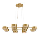 Arteriors - DLC50 - 12 Lumières Suspendu - Grille Wright - Laiton antique/Blanc
