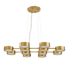 Arteriors - DLC50 - 12 Lumières Suspendu - Grille Wright - Laiton antique/Blanc