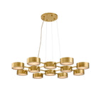Arteriors - DLC50 - 12 Lumières Suspendu - Grille Wright - Laiton antique/Blanc